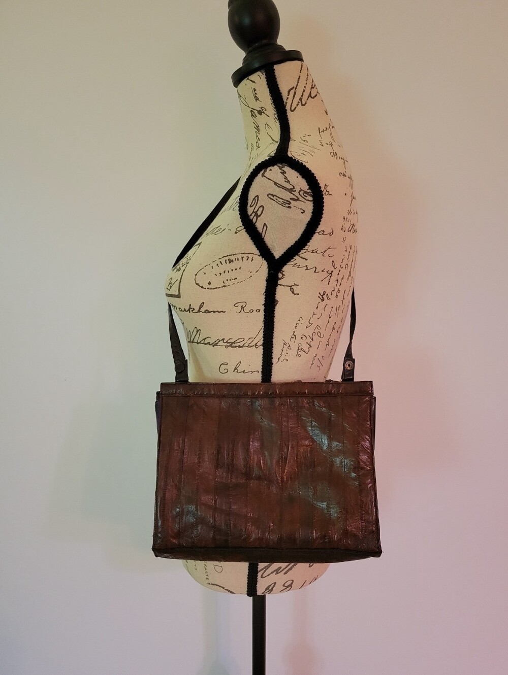 Vintage Genuine Eel Skin Purse In Brown Women’s Brown Shoulder Bag